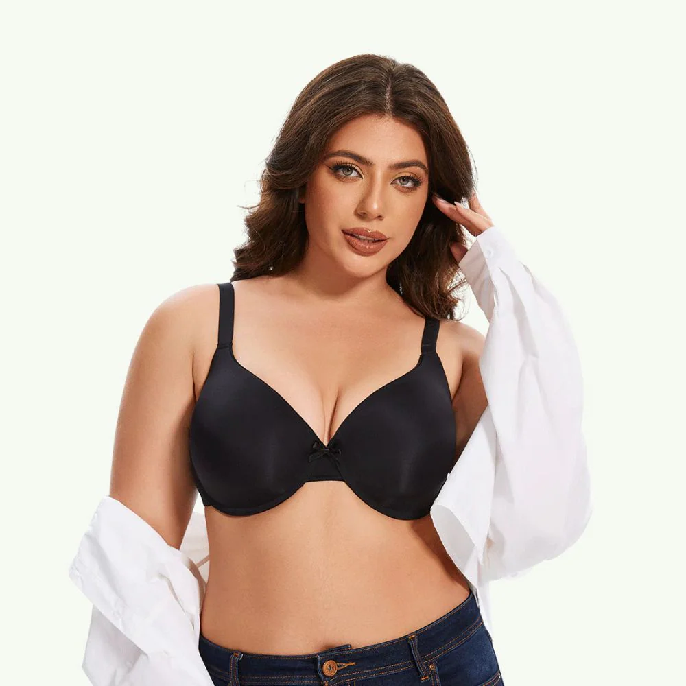 Lightly Padded T-Shirt Bra – BLACK