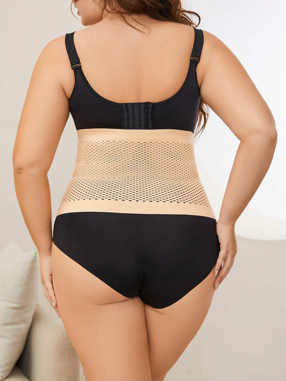 Plus Hook And Eye Waist Trainer Without Lingerie Set