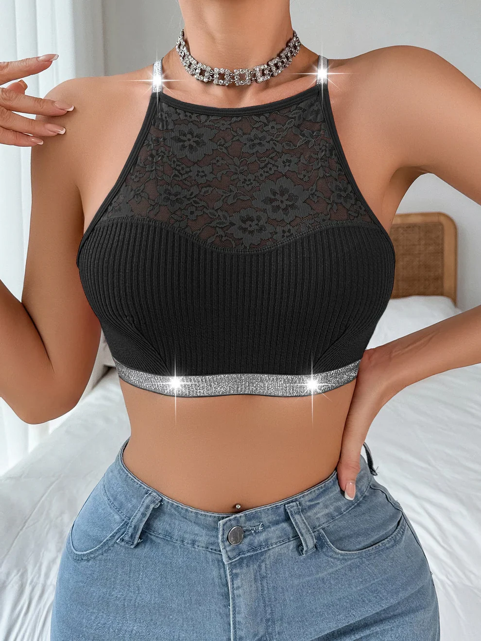 New Vest Bra Full Cup Waist-Revealing Push-up Breathable Bra