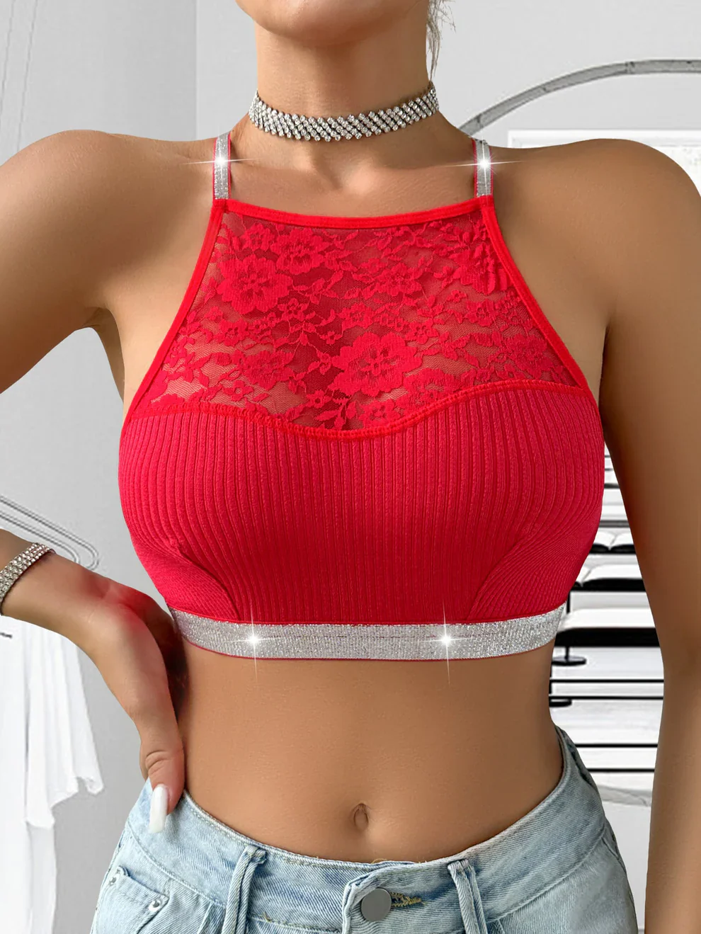 New Vest Bra Full Cup Waist-Revealing Push-up Breathable Bra
